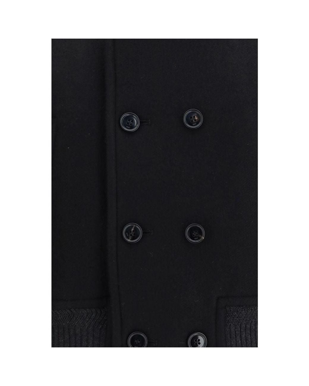 AMI Black Wool Oves Aries Bomber