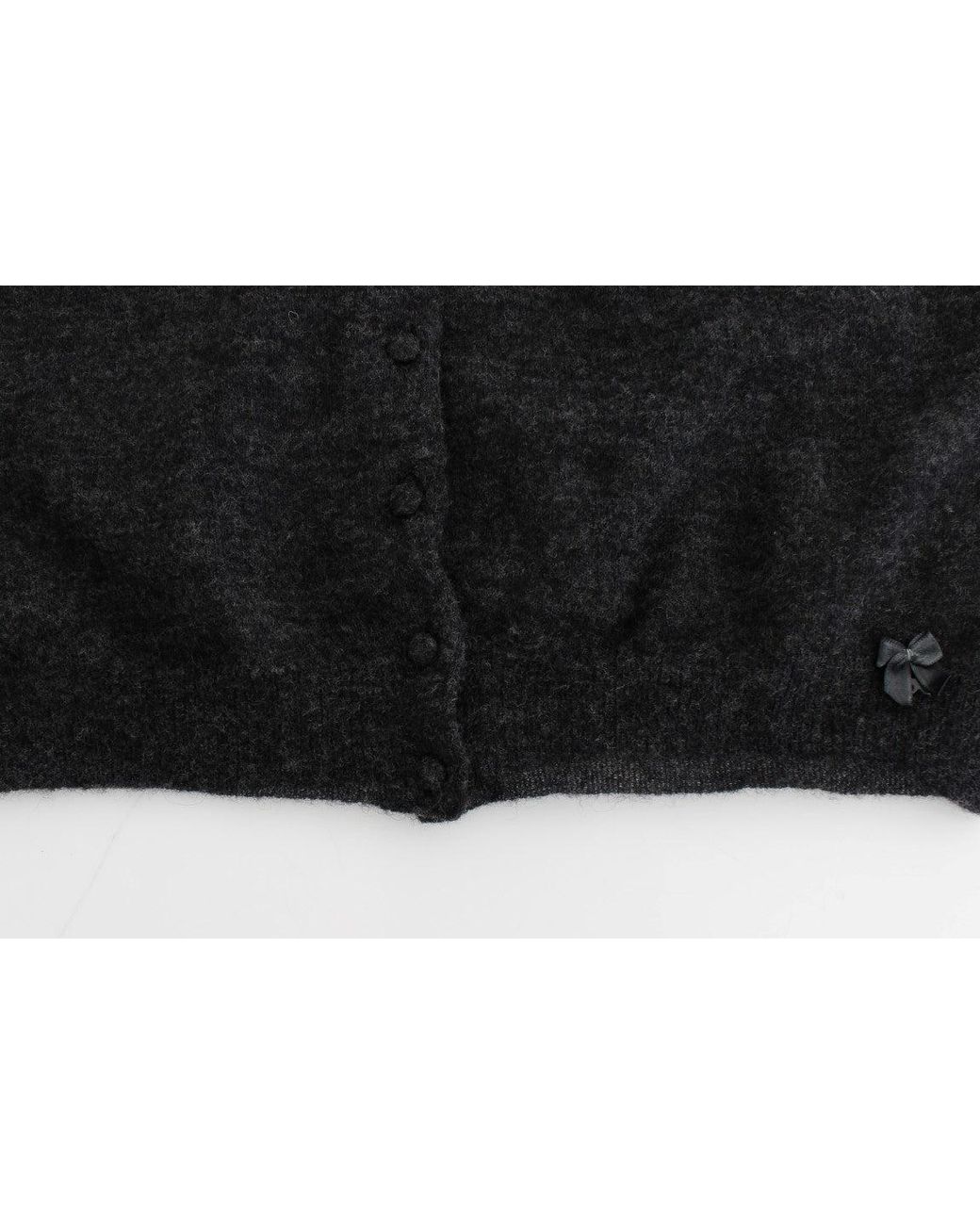 Ermanno Scervino Black Chic Cropped Alpaca Wool Sweater