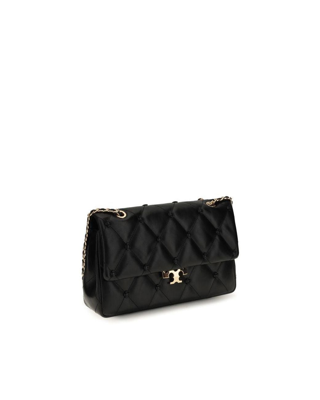 Tory Burch Black Lamb Ovis Aries Shoulder Bag