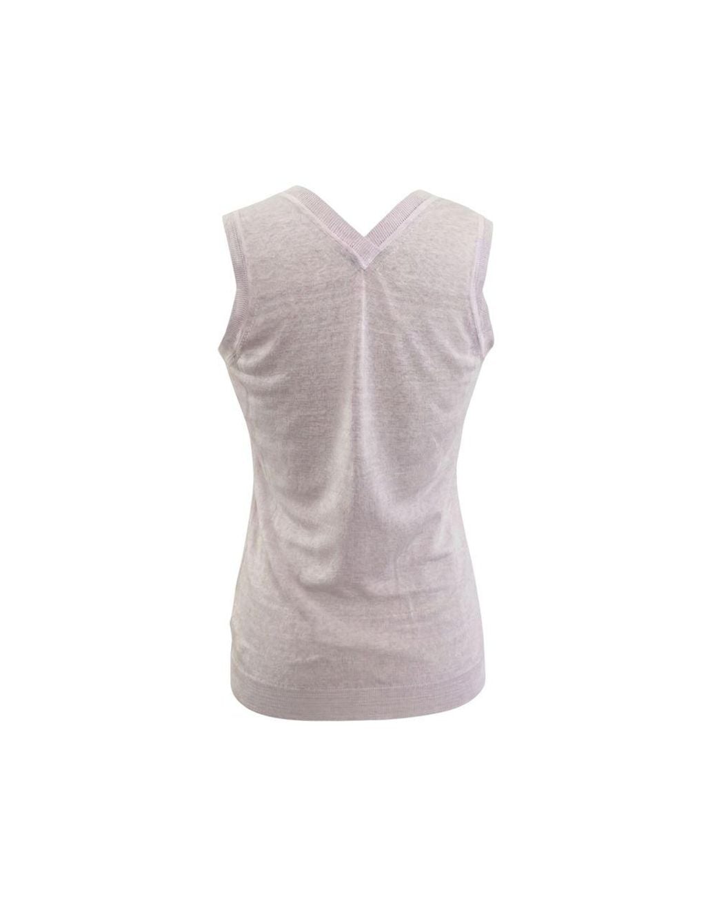 Malo Gray Pink Linen Tank