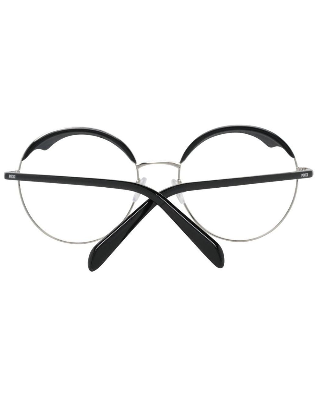 Emilio Pucci Metallic Black Metal & Plastic Glasses (frames)