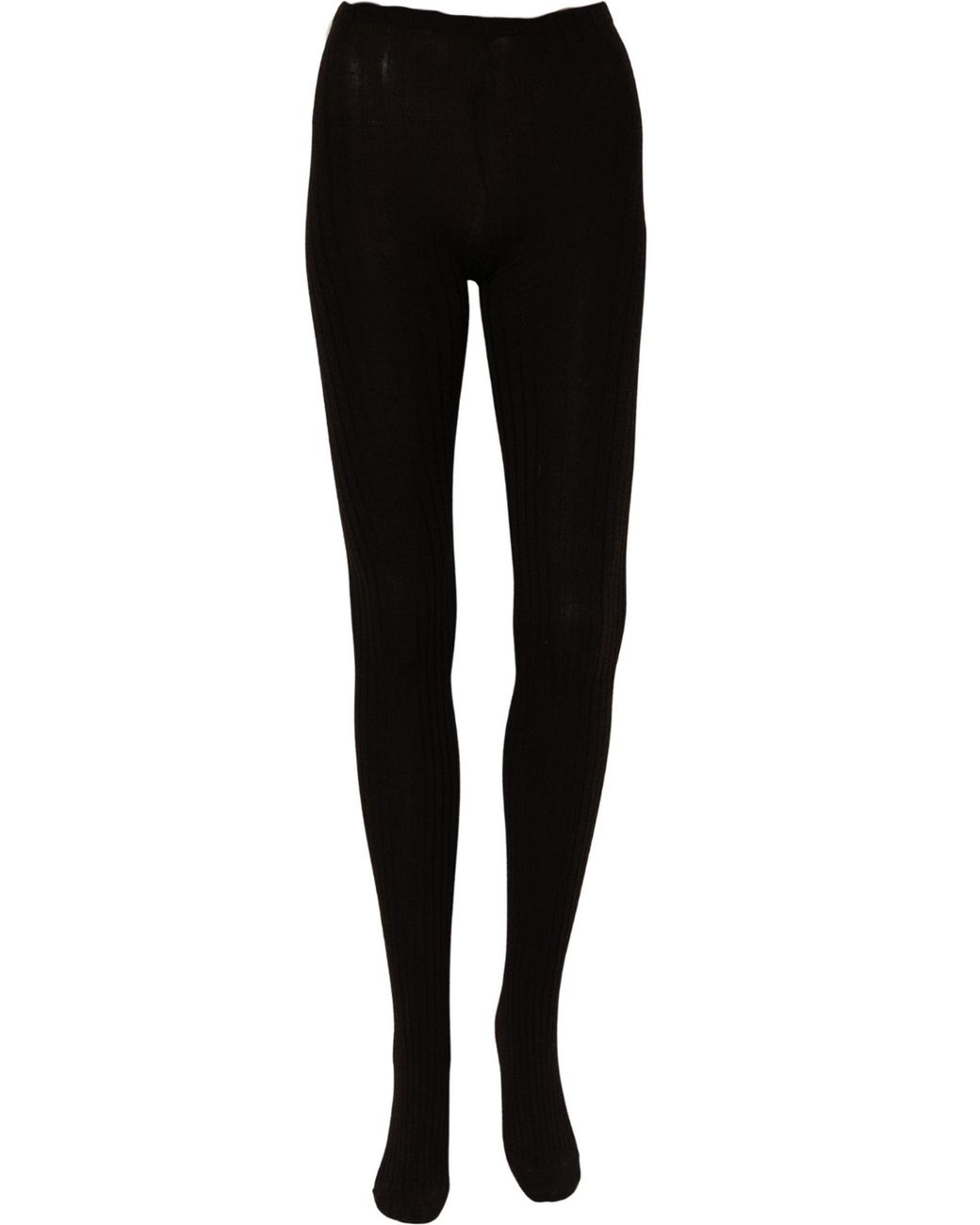 Dolce & Gabbana Black Wool Tights Stocking Pantyhose Socks