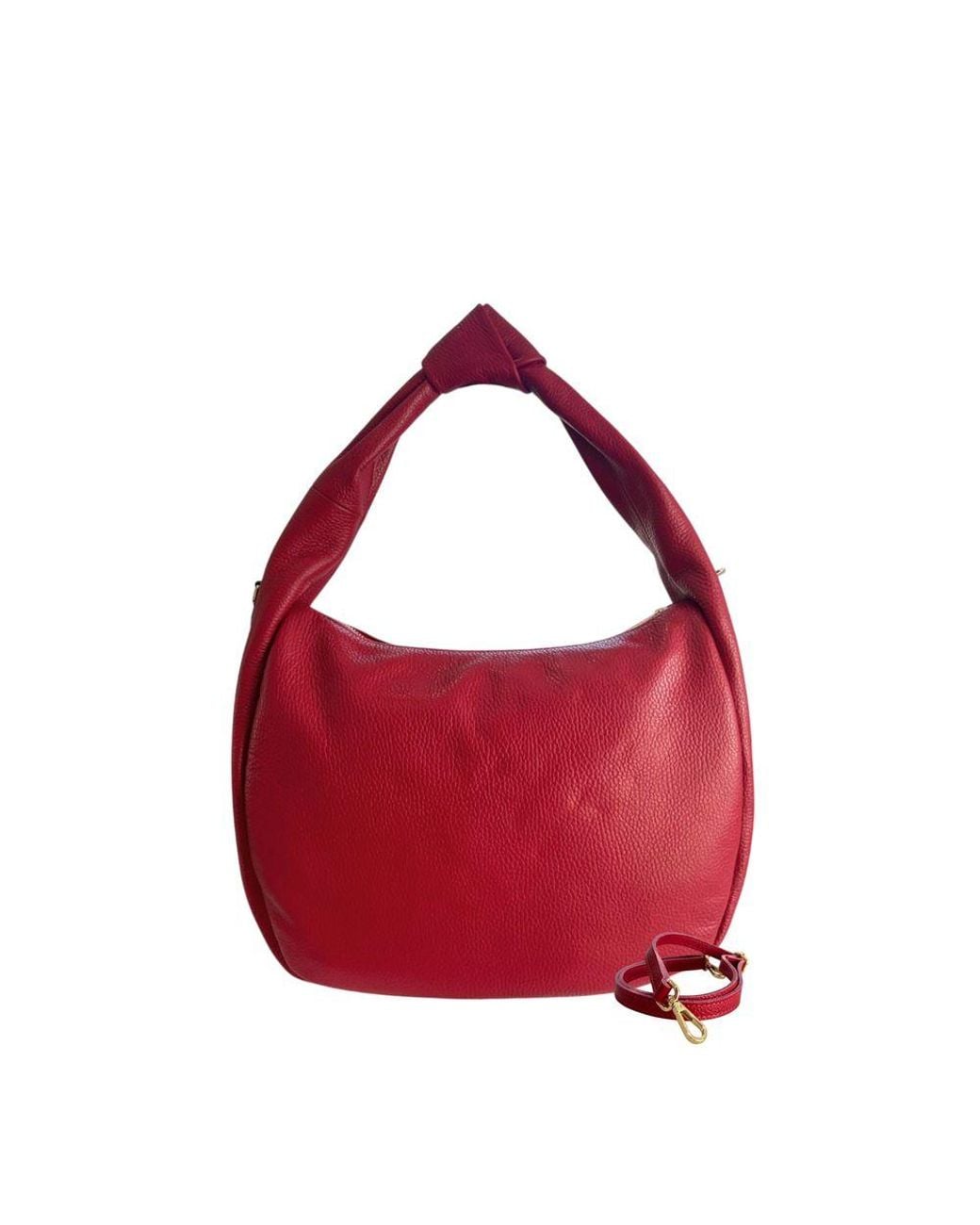 Baldinini Red Leather Shoulder Bag