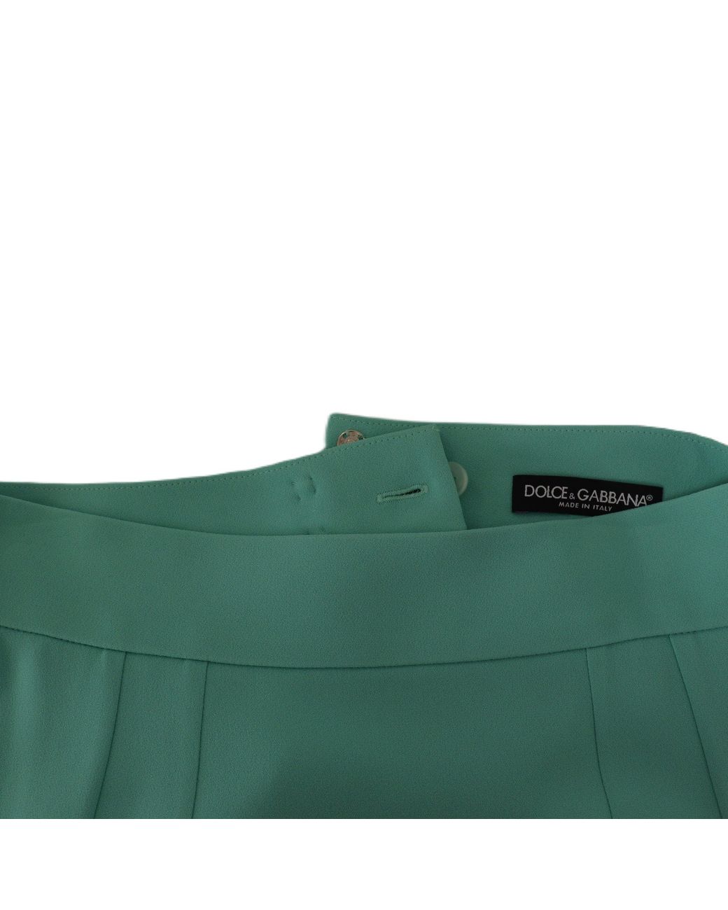 Dolce & Gabbana Green Mint Viscose Pencil Cut Midi Skirt Acetate Elastane