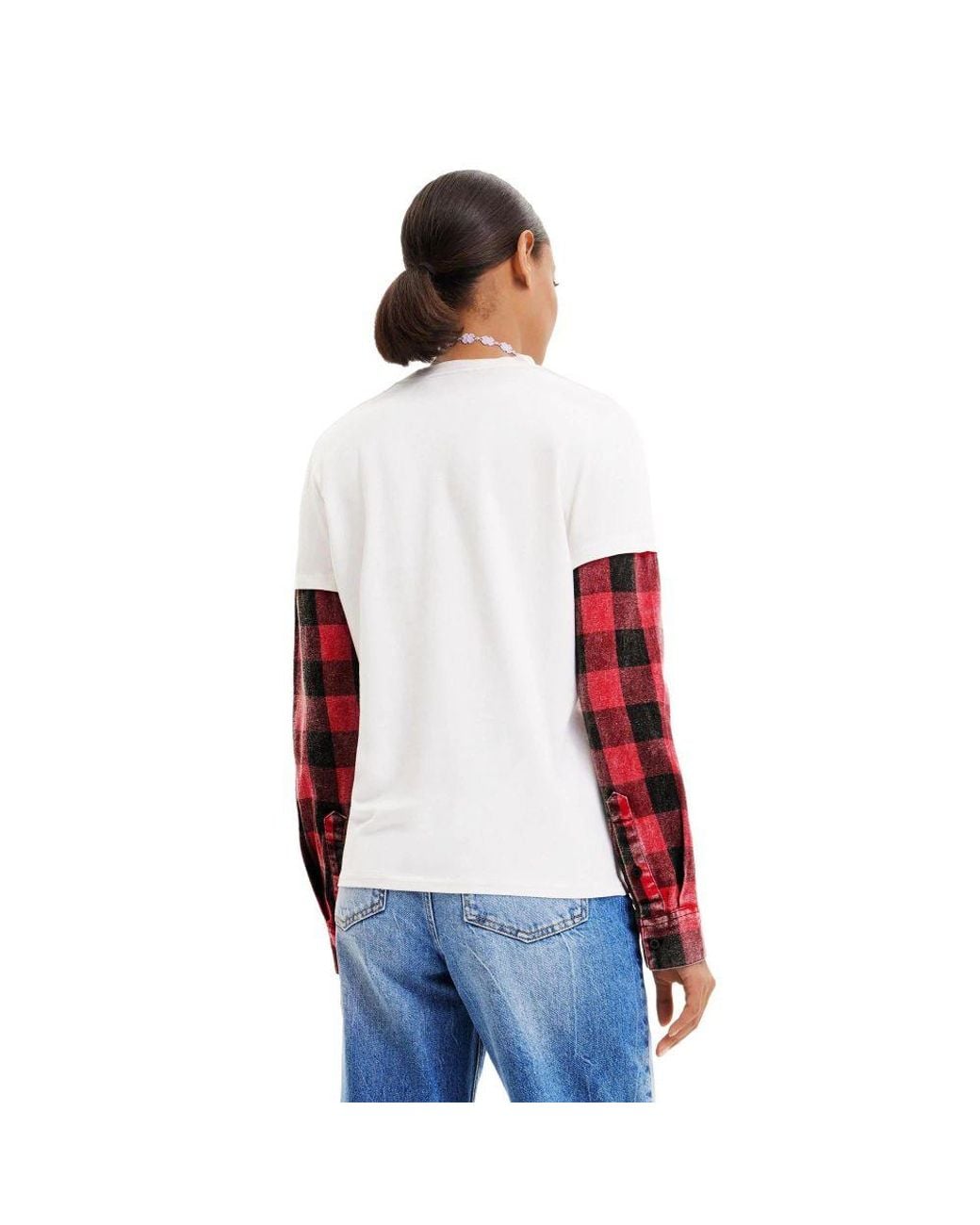 Desigual Red Cotton Long Sleeve T-Shirt