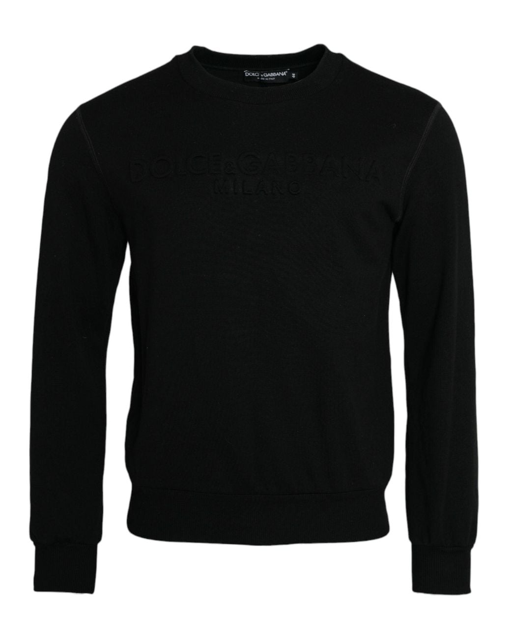 Dolce & Gabbana Black Cotton Long Sleeves Sweatshirt Sweater for men