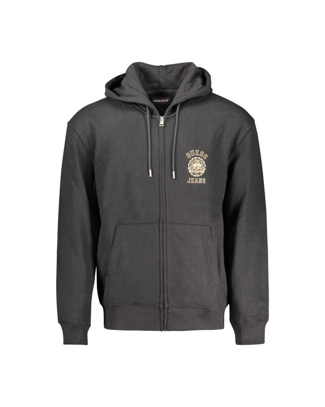 Guess Gray Black Cotton Men's Sweatshirt for men