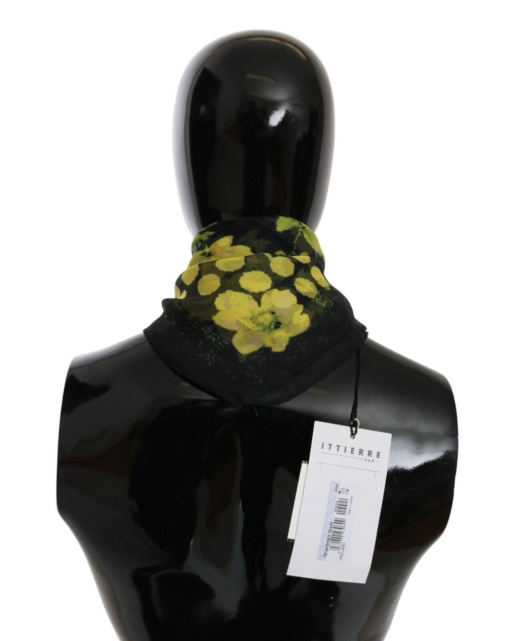 Gianfranco Ferré Green Gf Ferre Yellow Floral Wrap Shawl Foulard Scarf