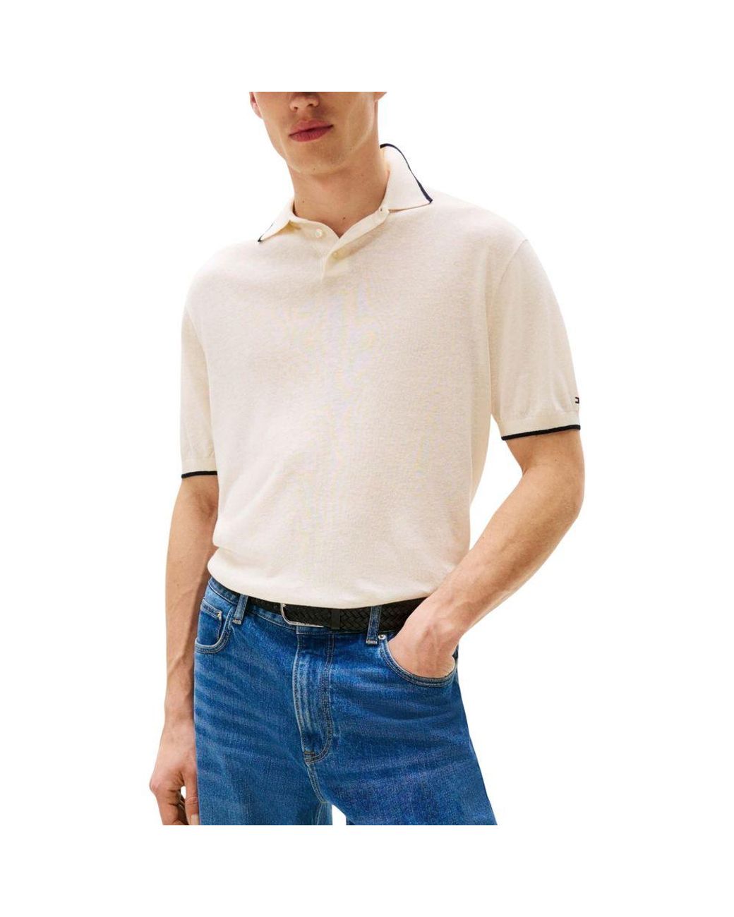 Tommy Hilfiger White Beige Lyocell T for men