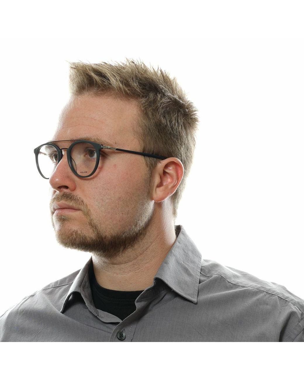 Police Blue Metal & Plastic Glasses (Frames) for men