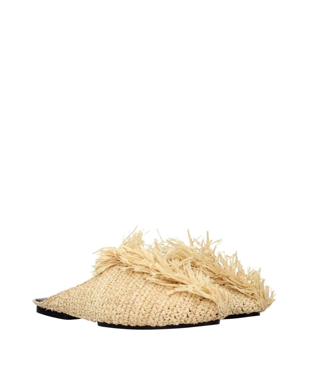 Jil Sander Natural Raffia Slippers