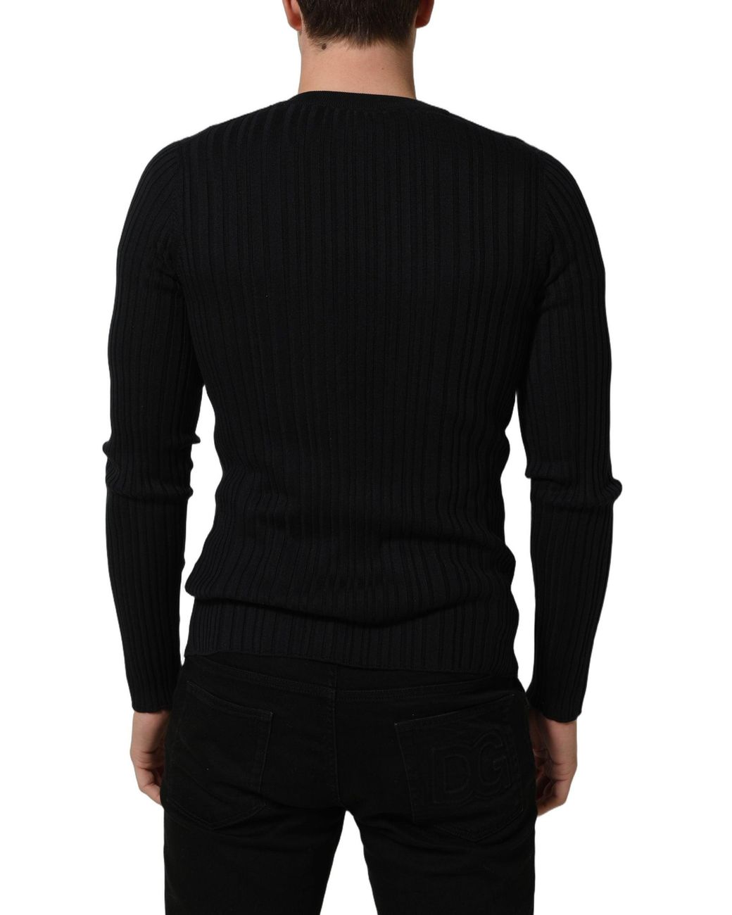 Dolce & Gabbana Black Silk Blend V for men