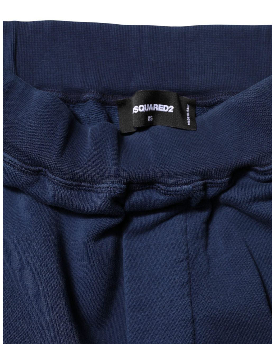 DSquared² Blue Cotton Mid Waisted Jogger Pants for men