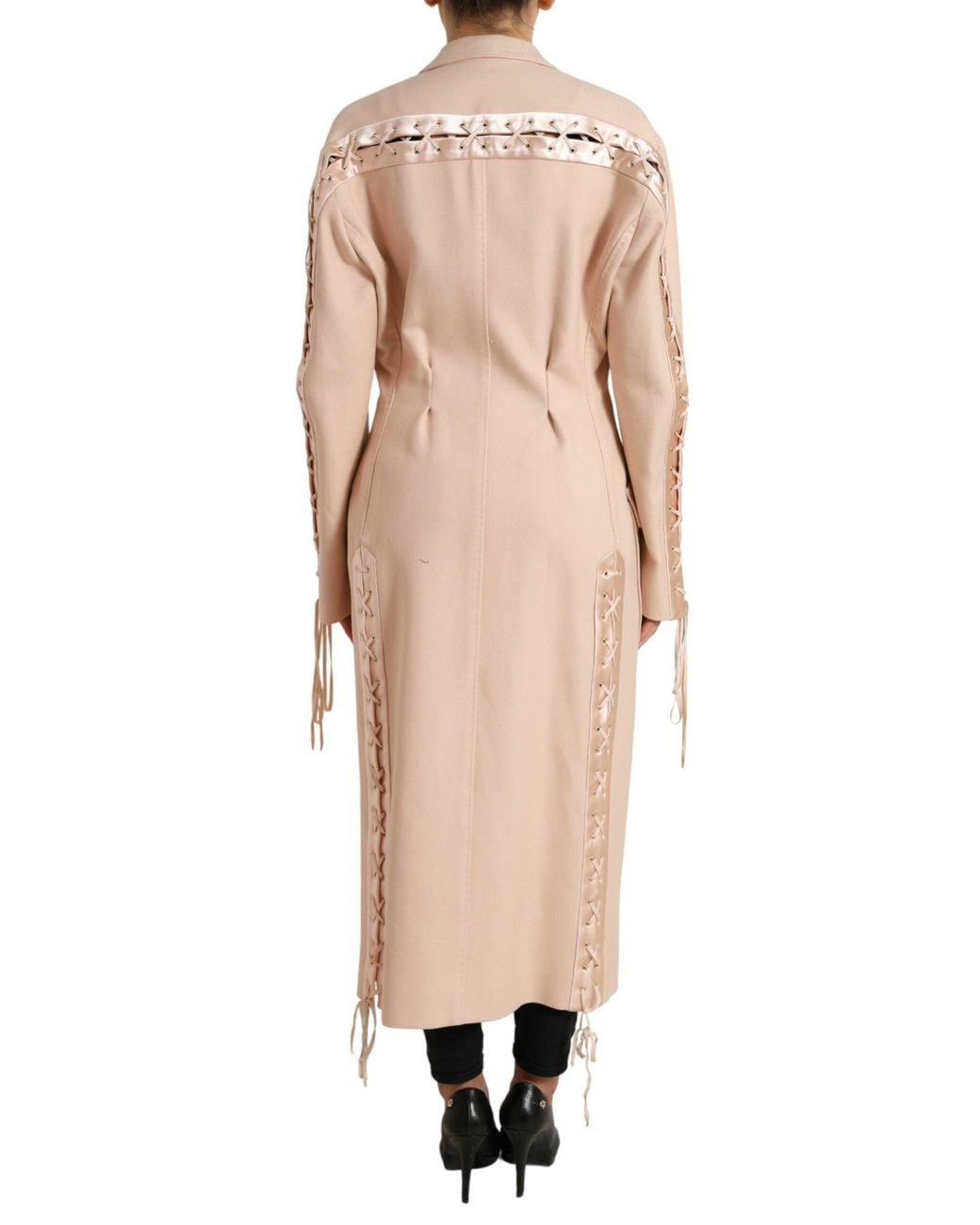 Dolce & Gabbana Natural Cotton Single Breasted Long Coat Jacket