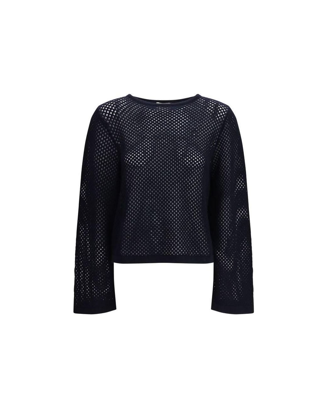 Allude Blue Wool Sweatshirt