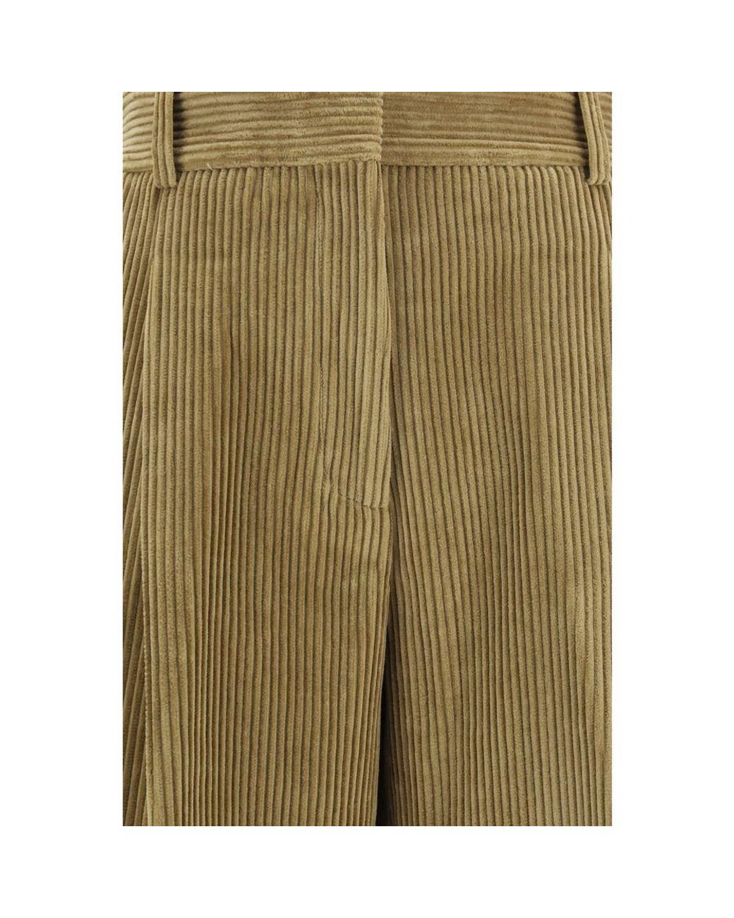 Rohe Natural Beige Cotton Flared Pants