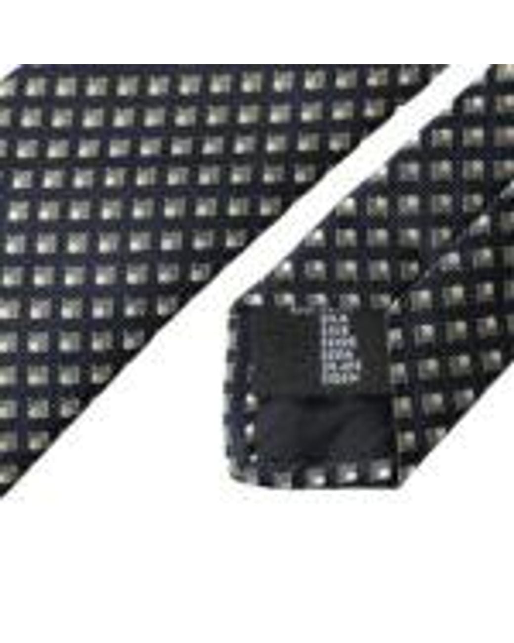Dolce & Gabbana Gray Geometric Pattern Silk Tie for men