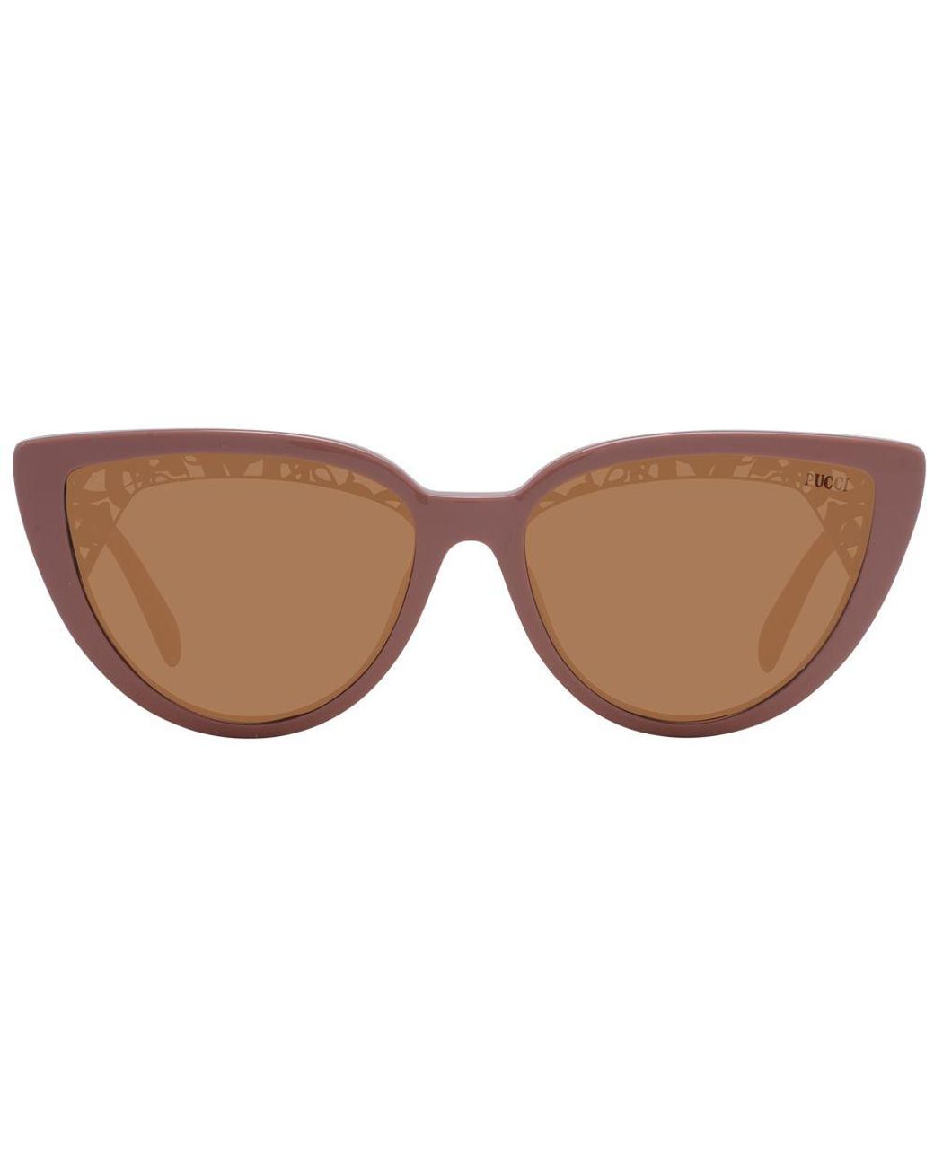 Emilio Pucci Brown Pink Plastic Sunglasses