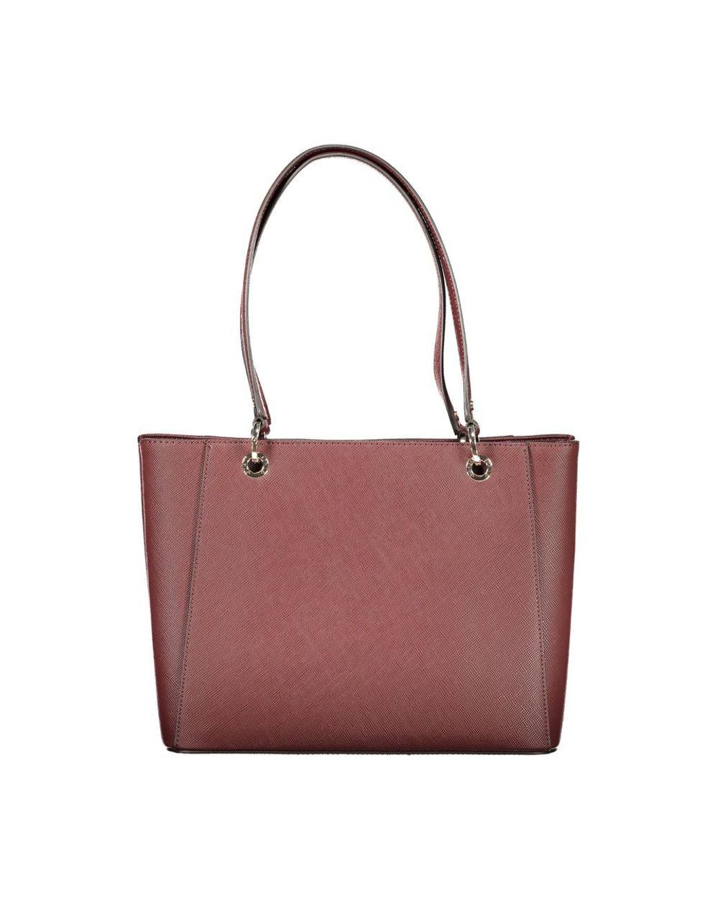 Guess Red Brown Polyethylene Handbag