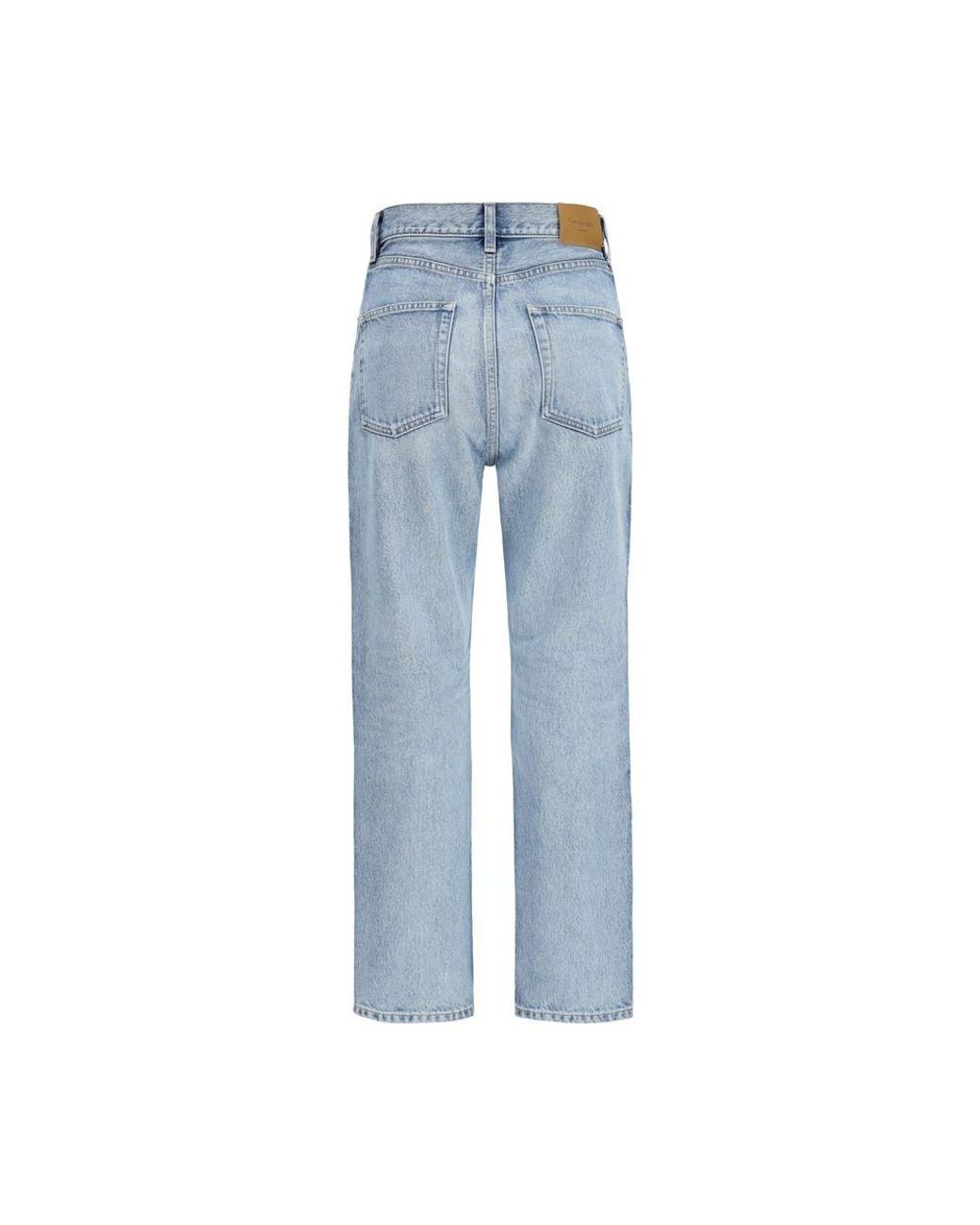 Saint Laurent Blue Cotton Cropped Jeans