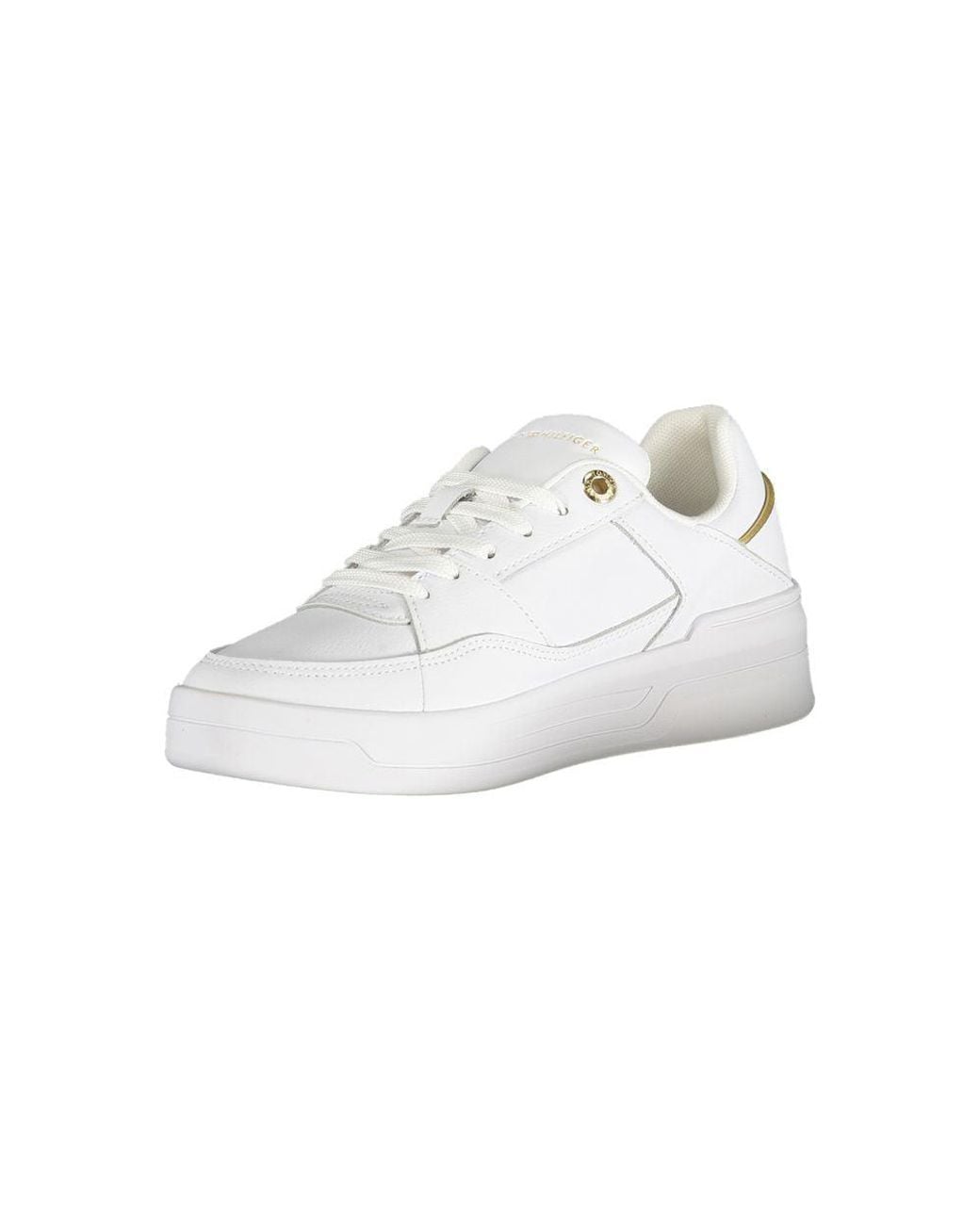 Tommy Hilfiger White Bianco Polyurethane Donna Sneaker