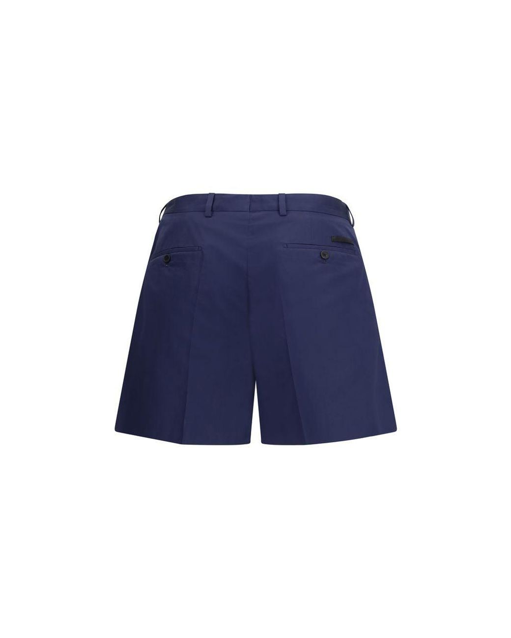Prada Blue Cotton Bermuda Shorts for men