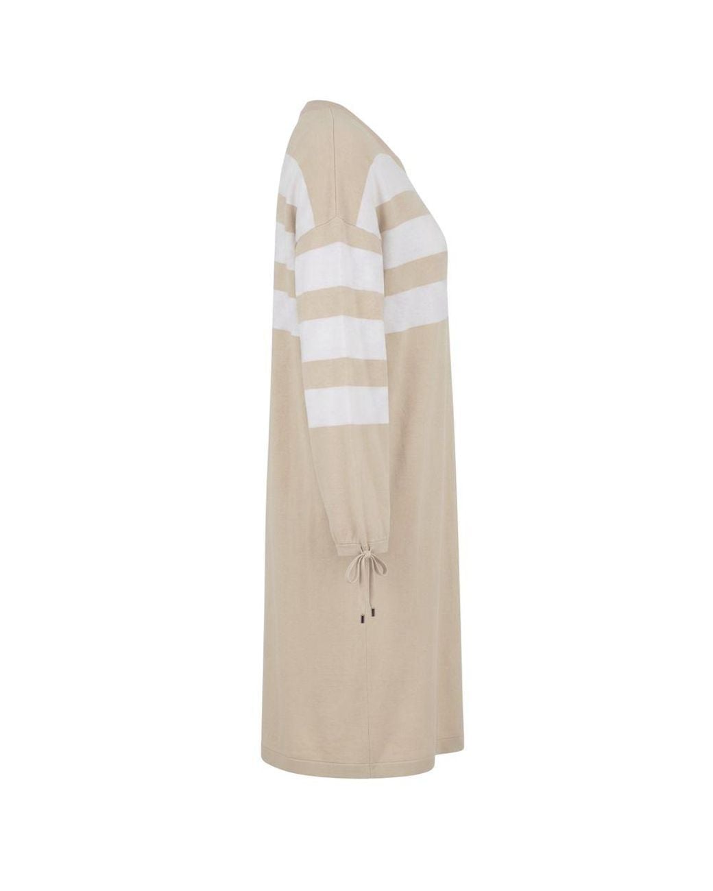 Malo Natural Beige Cotton Dress