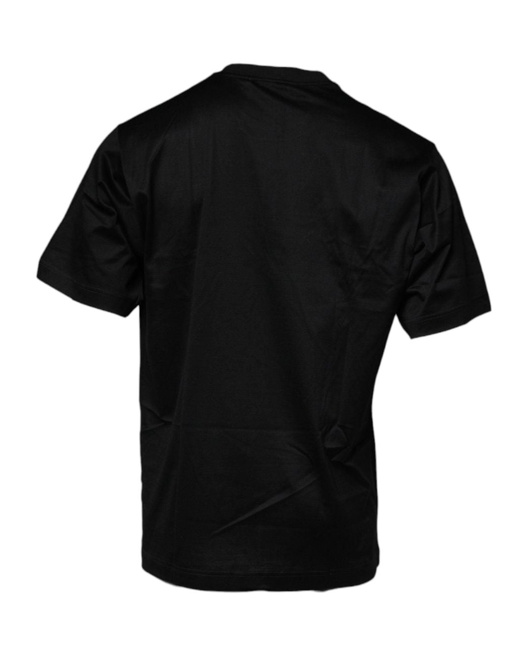 Dolce & Gabbana Black Cotton Tshirt Classic Crew Neck for men