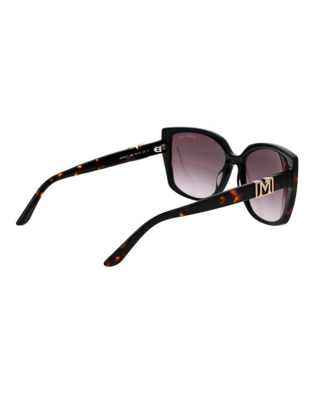 MARCIANO BY GUESS Black Brown Plastic Sunglasses