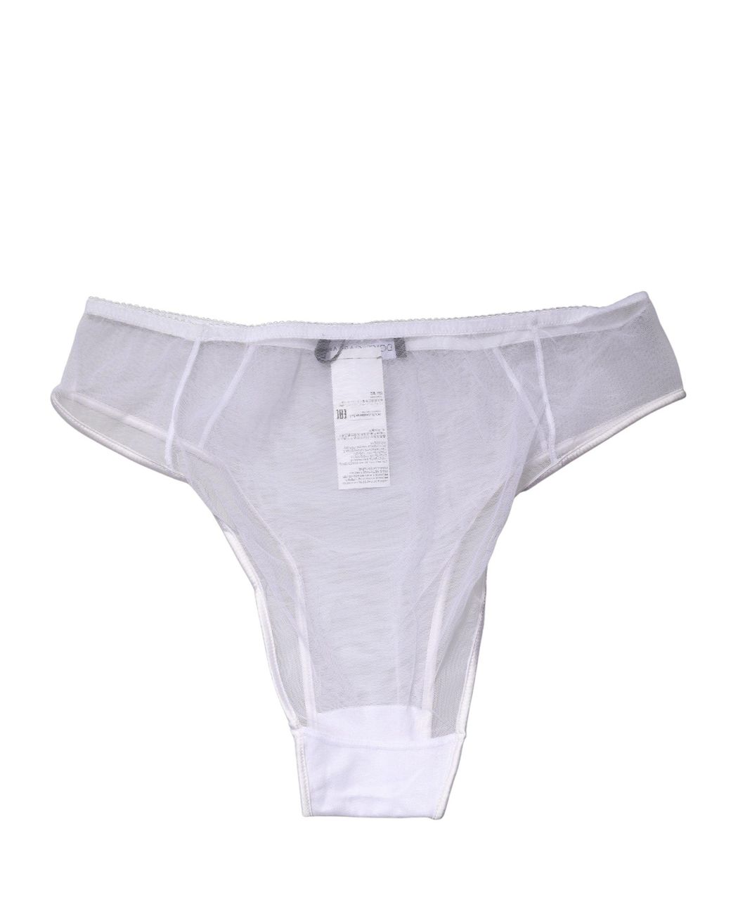 Dolce & Gabbana Blue White Sheer Silk Stretch High Brief Underwear