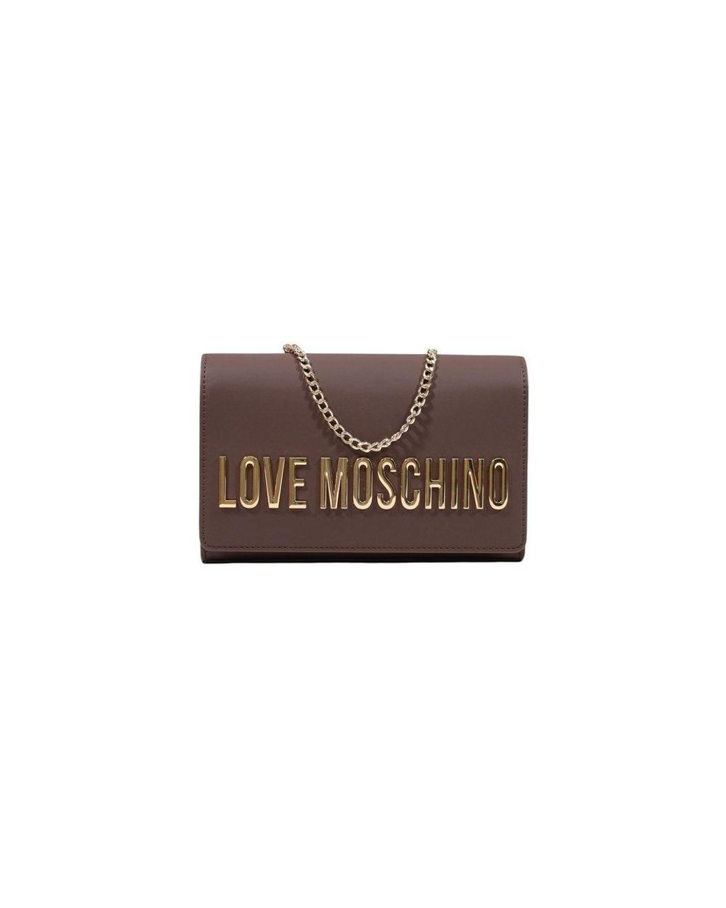 Love Moschino Brown Polyethylene Handbag Bag