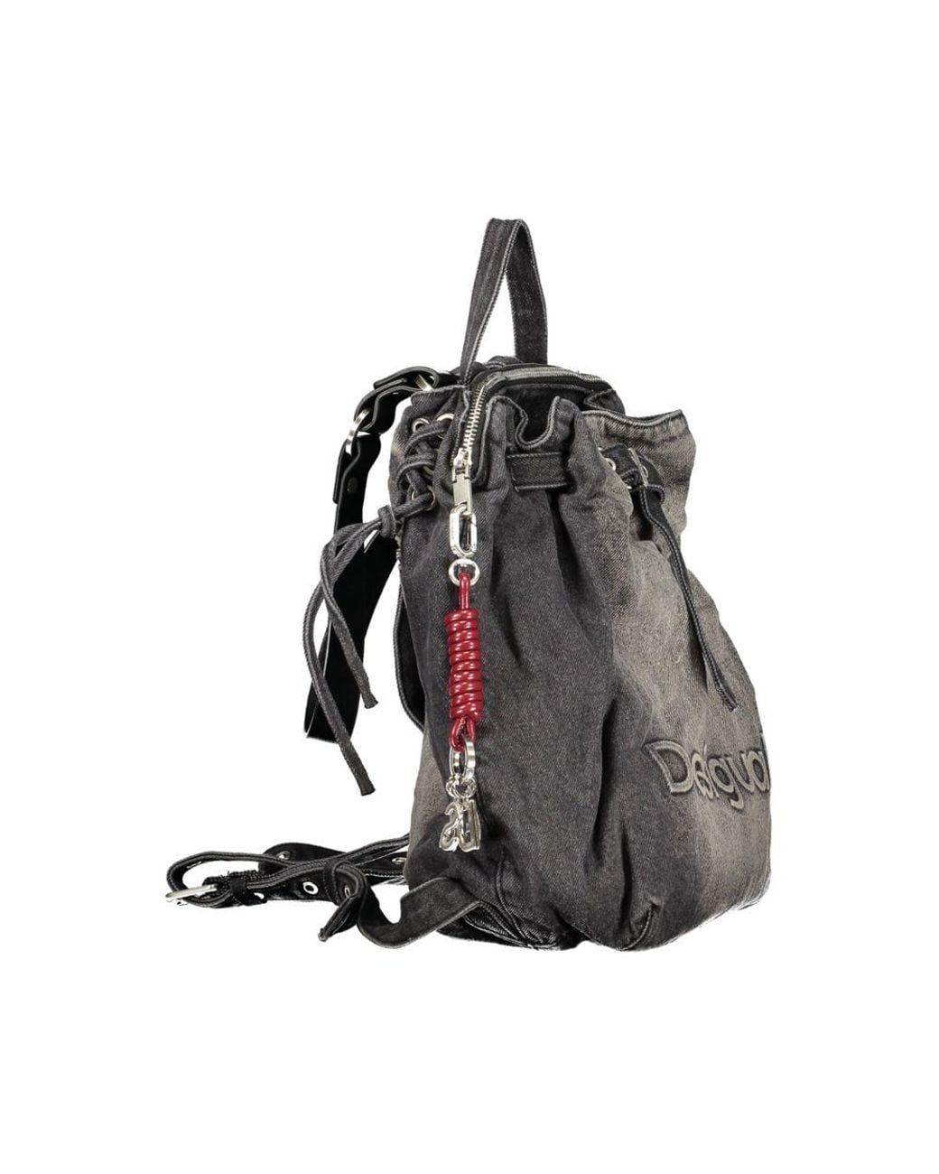 Desigual Black Cotton S Backpack