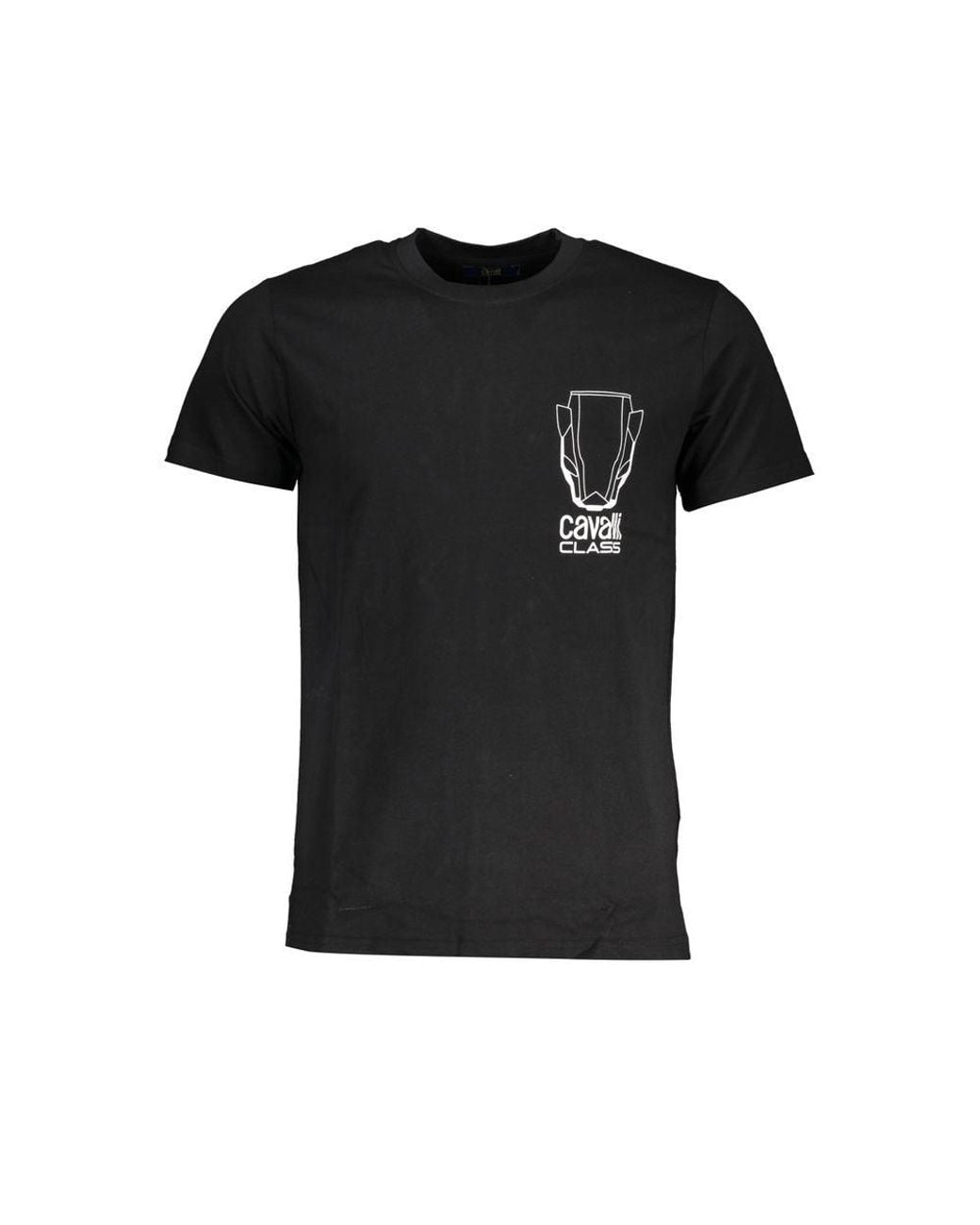 Roberto Cavalli Black Cotton T-Shirt for men