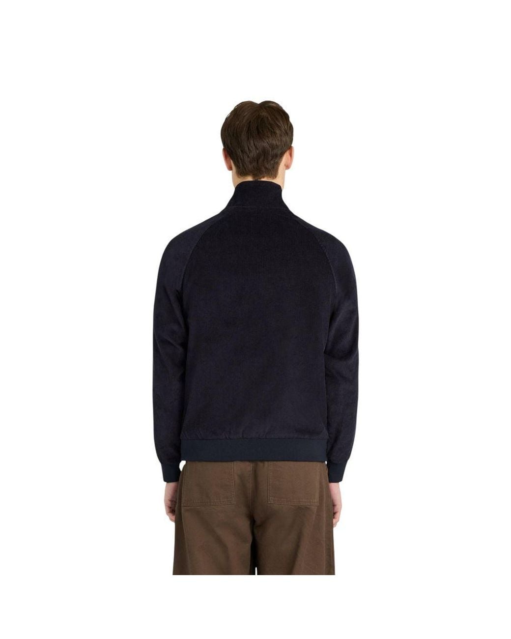 Lyle & Scott Black Blue Cotton Biker Jacket for men