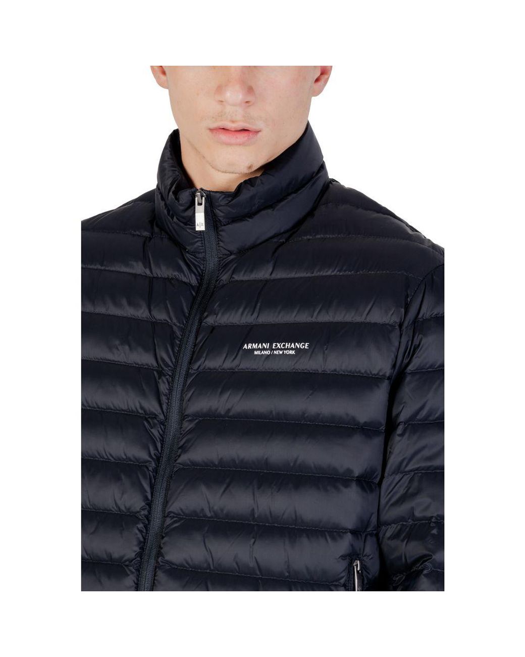ARMANI EXCHANGE Blue Polyamide Coat for men