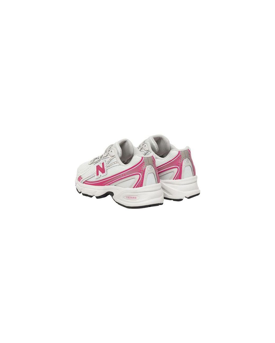 New Balance Pink White Synthetic Athletic Sneakers