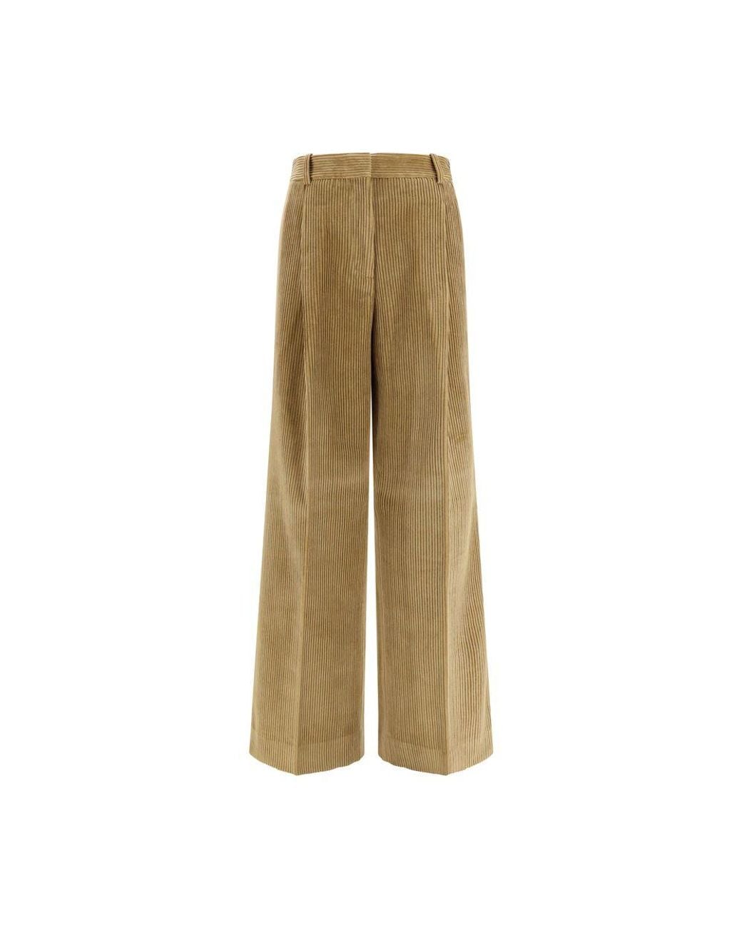 Rohe Natural Beige Cotton Flared Pants