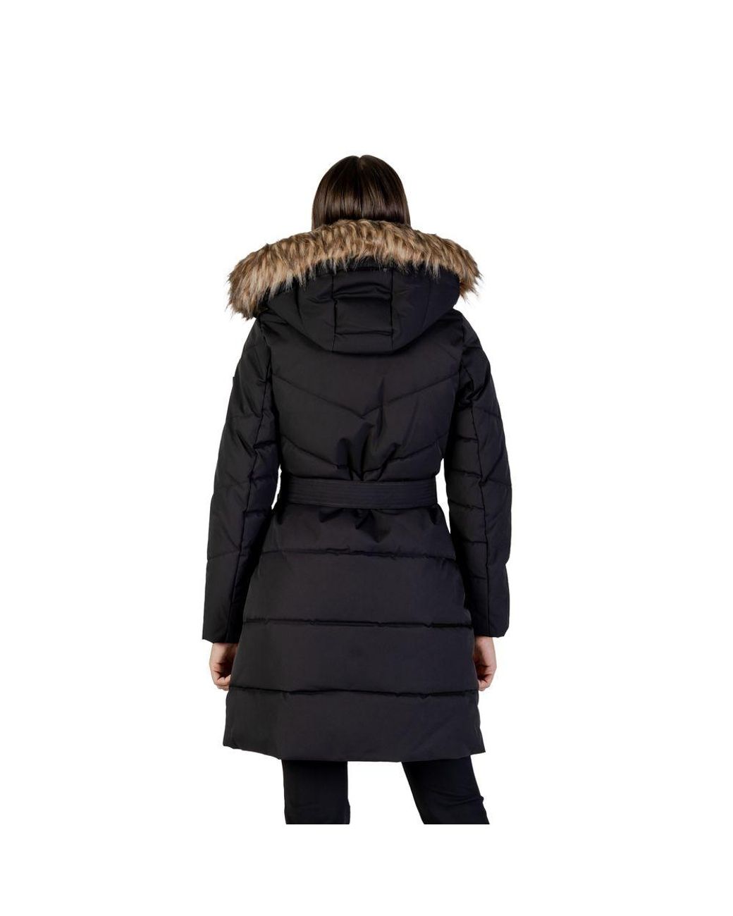 Guess Black Polyester Coat