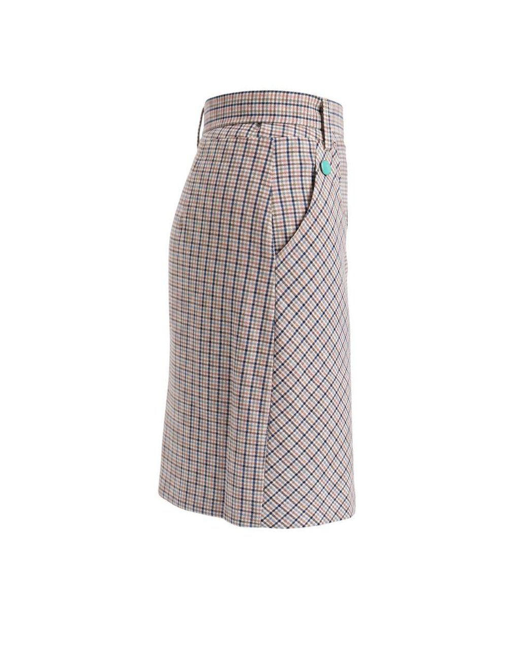 Trussardi Multicolor White Cotton Skirt
