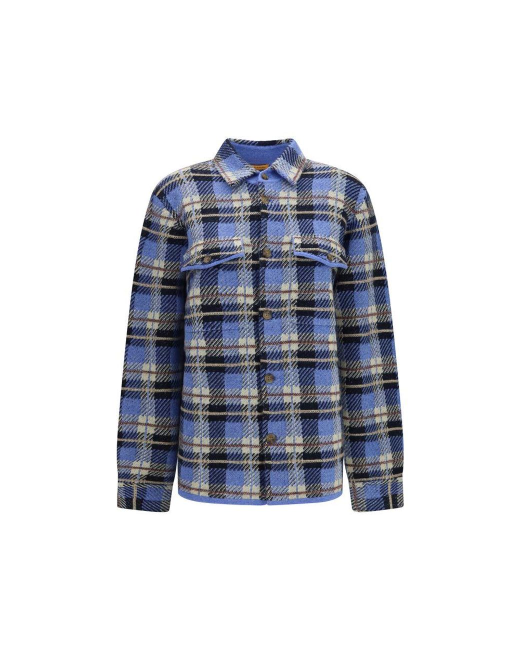 Guest In Residence Blue Cashmere Dress Shirt