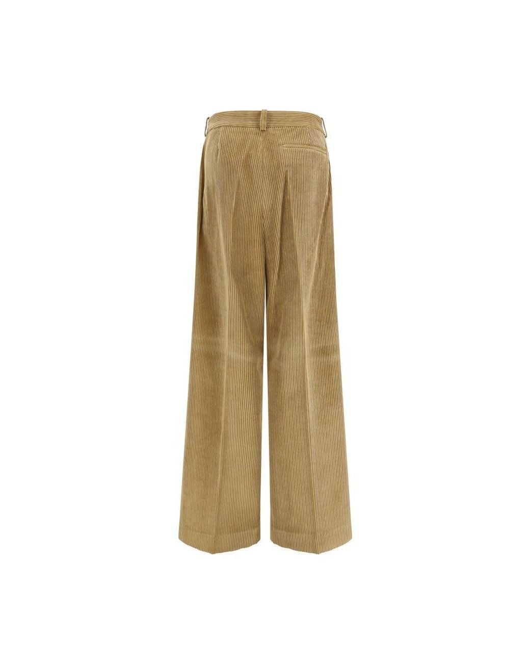 Rohe Natural Beige Cotton Flared Pants