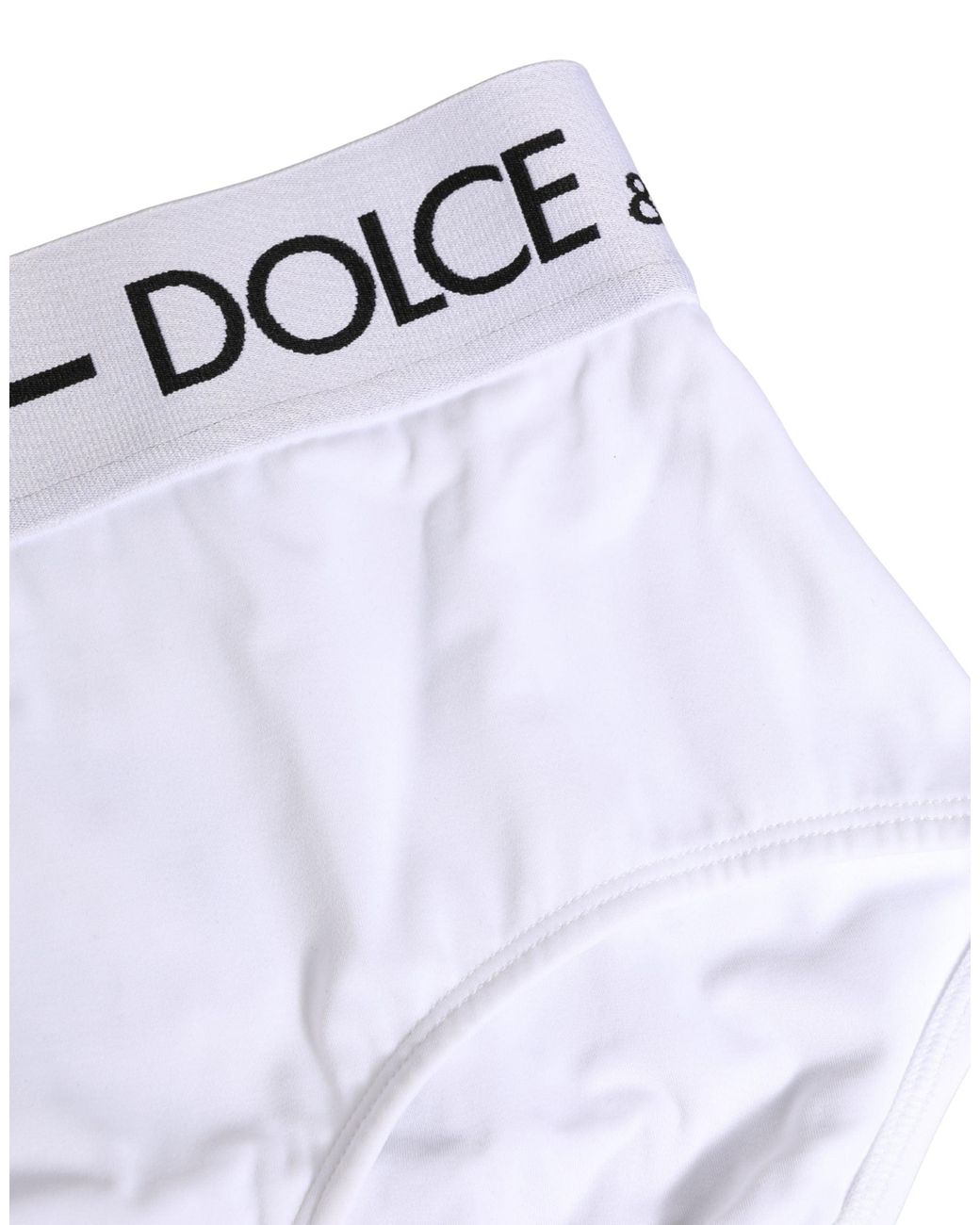 Dolce & Gabbana White Nylon Logo Waistband Panty Underwear Elastane Clothing