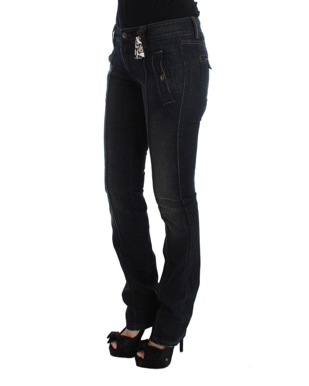 Ermanno Scervino Black Chic Slim Fit Italian Cotton Jean