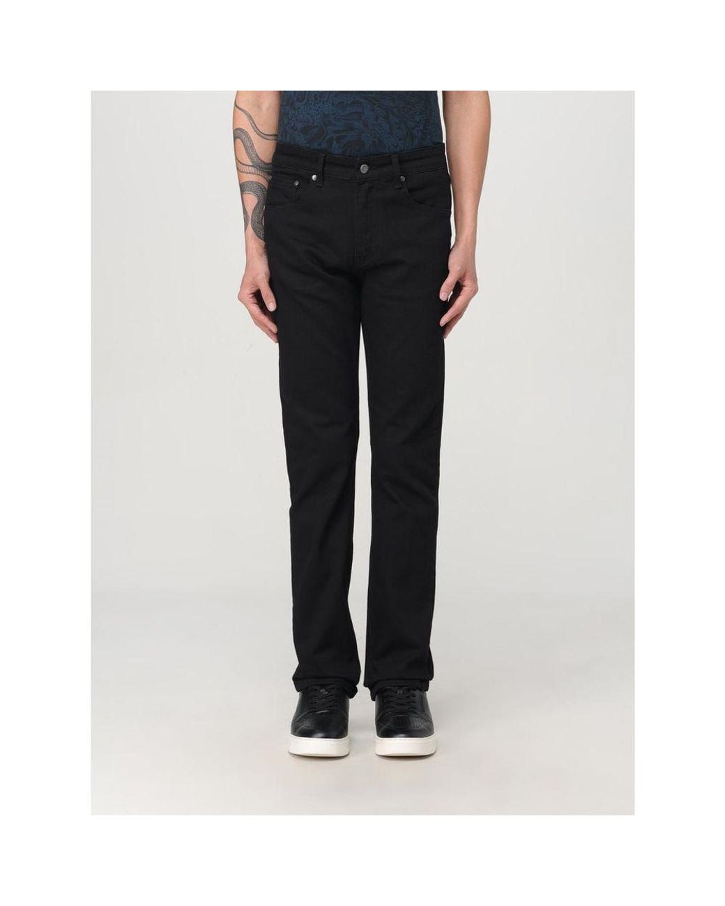 Just Cavalli Black Cotton Straight for men