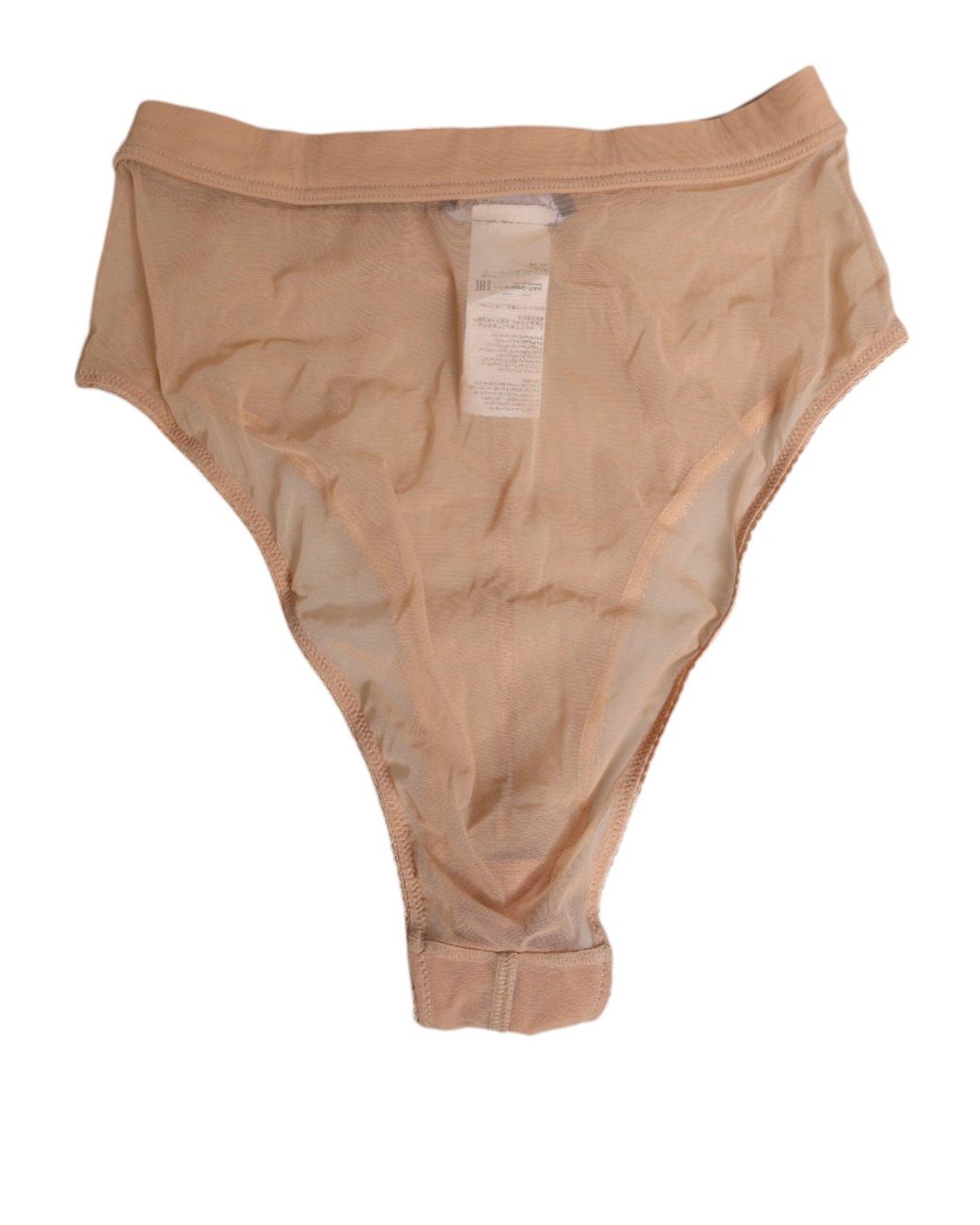 Dolce & Gabbana Natural Beige Sheer Mesh High Waist Briefs Underwear