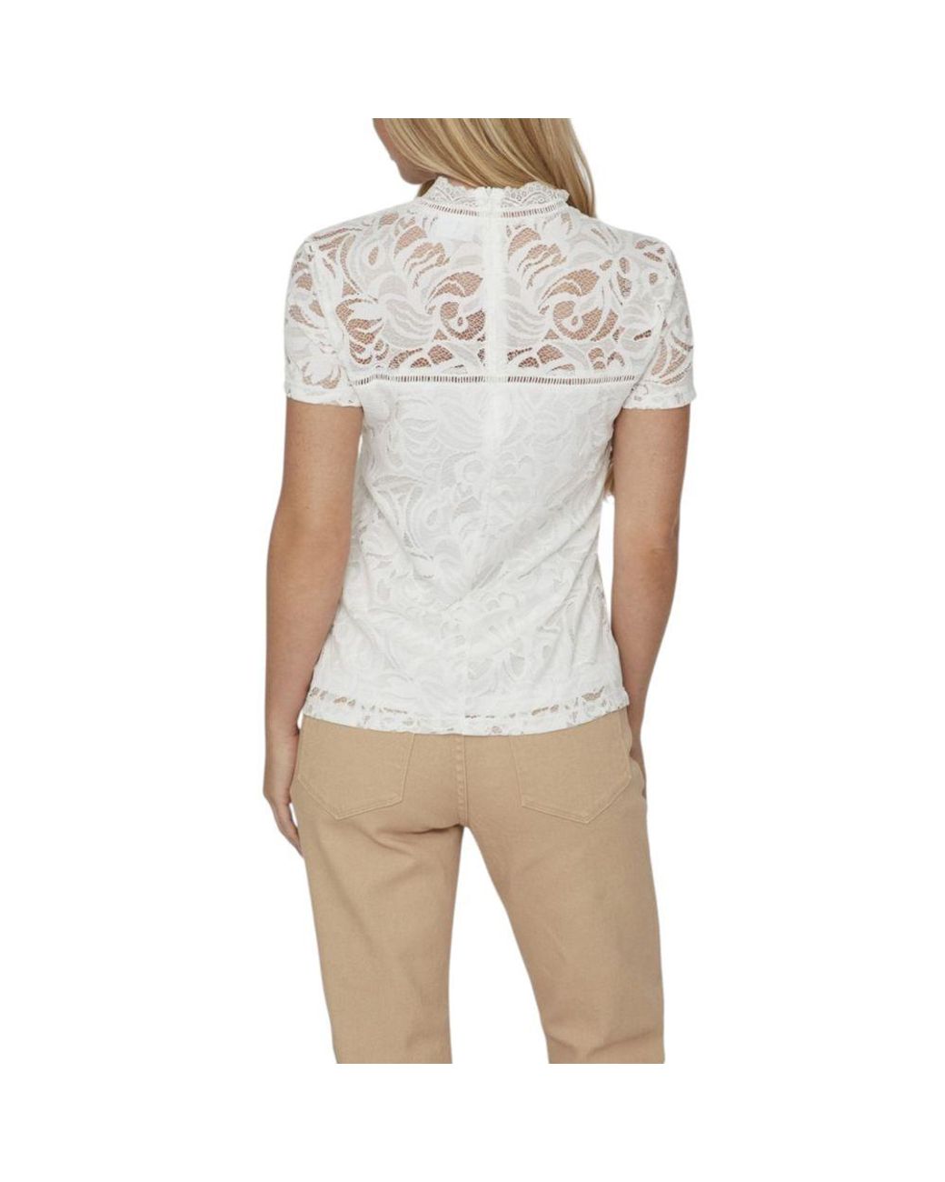 VILA CLOTHES White Cream Polyamide T