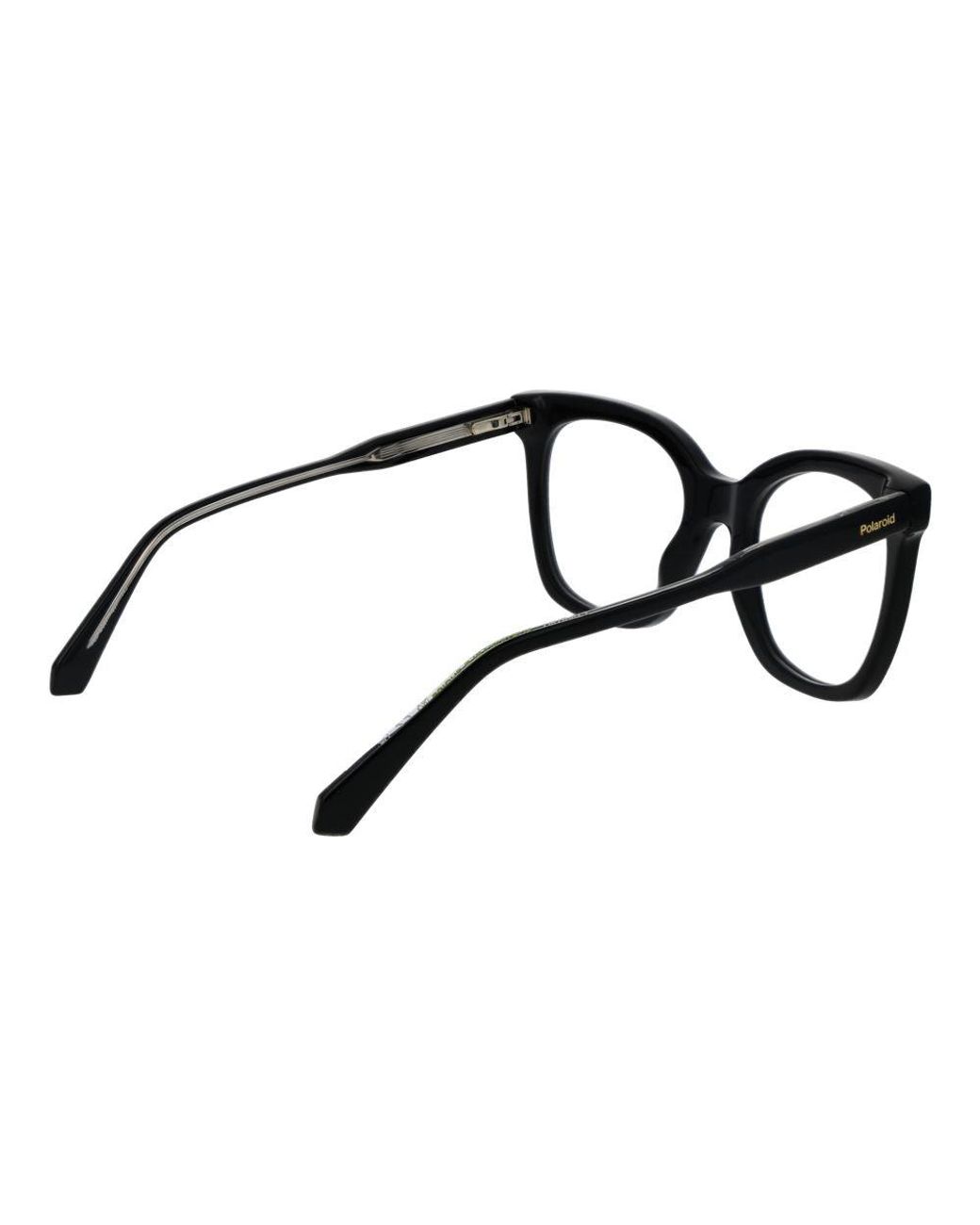 Polaroid Black Square Full-Rim Acetate Optical Frames With Case