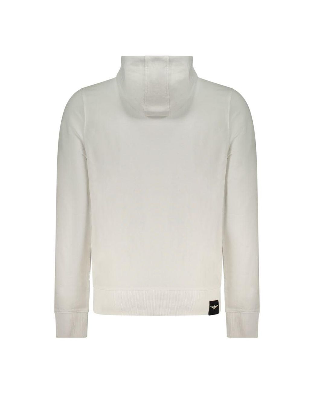 Accademia Militare Gray White Cotton Men's Hoodie for men