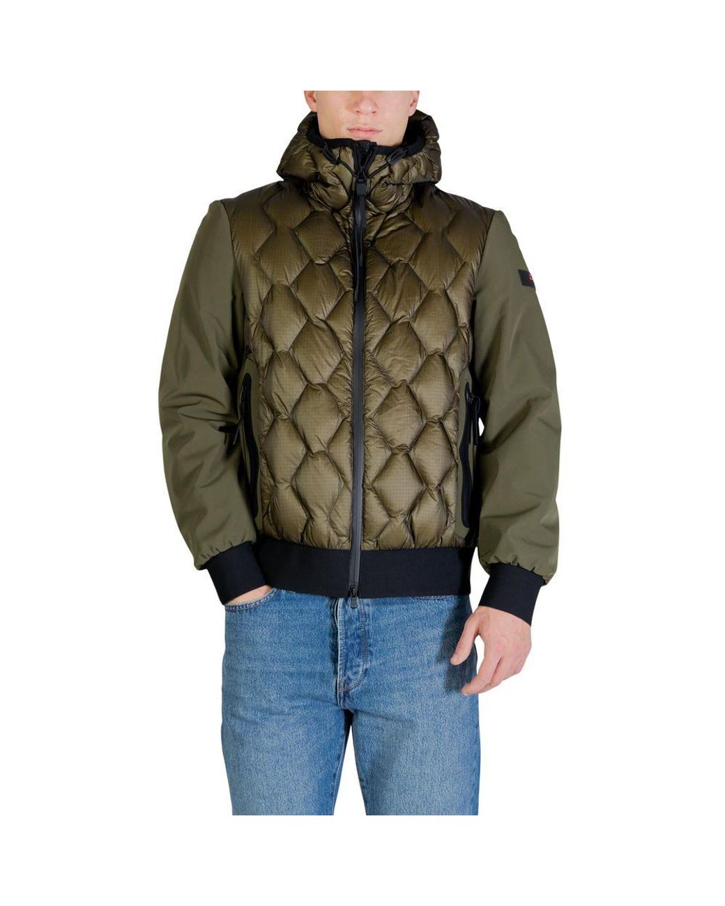 Peuterey Green Polyamide Coat Clothing for men