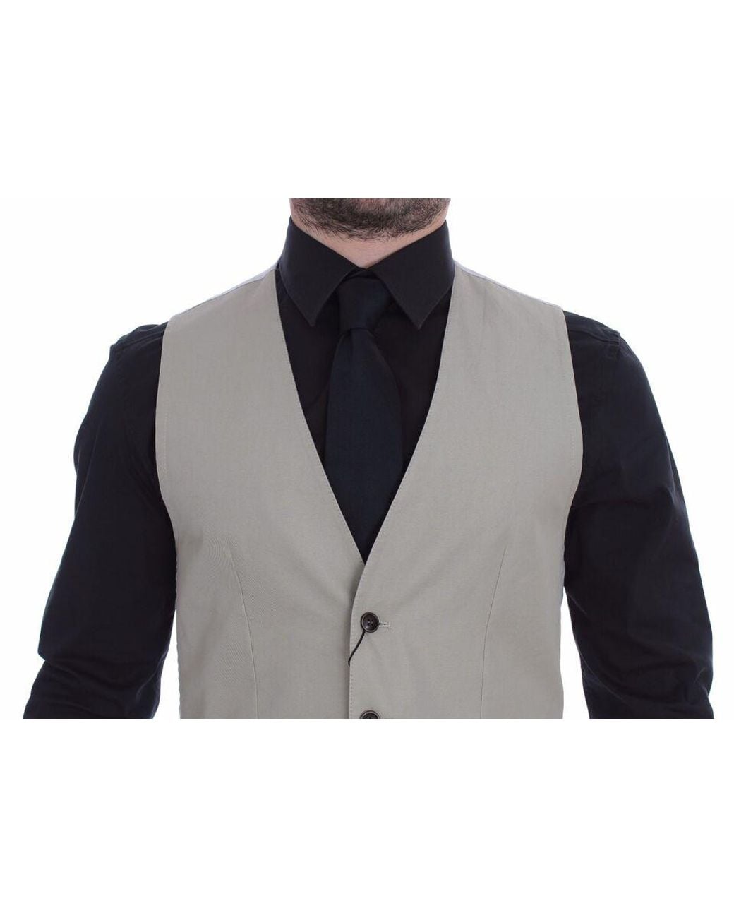Dolce & Gabbana Brown Beige Silk Blend Dress Formal Vest Gilet for men